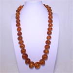 Beautiful Large Baltic Amber Off Round Honey Color Necklace