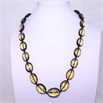 Very Rare Green Baltic Amber Faceted Necklace