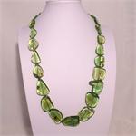 Green Baltic Amber Necklace Hand Made in Lithuania