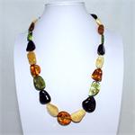 Multicolor Batic Amber Necklace Hande Made in Lithuania