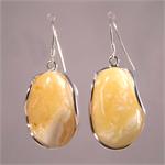 Butterscotch Amber and 925 Sterling Silver Earrings from Lithuania
