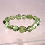 Green Amber Stretch Bracelet Hand Made in Lithuania