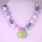 Green Turquoise and Multi Colored Agate Designer Necklace