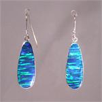 Synthetic Opal and 925 Sterling Silver Hand Made Earrings
