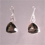 Smoky Quartz Designer Earrings set in 925 Sterling Silver