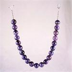 Designer Charoite and Sterling Silver Necklace
