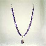 Charoite and Sterling Silver Designer Necklace
