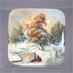 Russian Lacquer Box A Snowy Winter by Shalova from Fedoskino Village