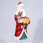 Russian Santa with Baby Hand Carved and Made in Russia