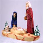Russian Hand Carved Nativity Set Made in Russia