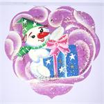 Russian Wooden Snowman Ornament Hand Made and Painted