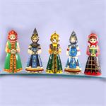 Russian Hand Made Set of Ornament Girls