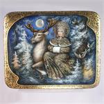 Oleg Shapkin Snow Maiden Russian Lacquer Box from Fedoskino Village