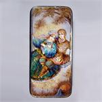 Russian Lacquer Box On the Swing by Abramov from Fedoskino Village
