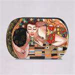 Russian Lacquer Box Klimts Kiss by Uvkina from Fedoskino Village
