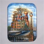 Russian Lacquer Box Church of the Savior on Blood by Burkova