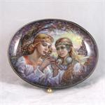 Russian Lacquer Box Knyazev Lel and Snow Maiden from Fedoskino Village