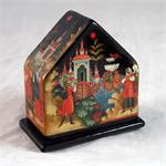 Russian Lacquer Box The Swan Princess Tsar Saltan by Grebennikova