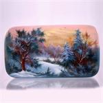Russian Lacquer Box A Winter Landscape by Larina from Fedoskino