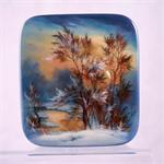 A Russian Winter Landscape by Larina from Fedoskino