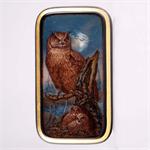 Russian Lacquer Box The Owls Nest by Chirkov from Fedoskino