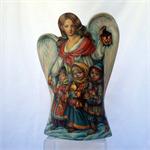 Russian Wooden Angel Carving by Marina Nadejdina