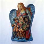 Russian Wooden Angel Carving by Marina Nadejdina