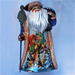 Russian Wooden Santa Carving by Marina Nadejdina