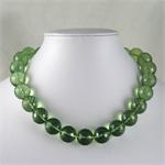Green Amber Faceted Necklace 6