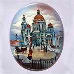 Russian Lacquer Box - The Cathedral - Fedoskino Village - Larina M.