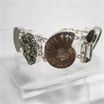 Multi-Stone and Silver Bracelet