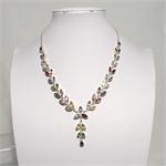 Multistone and Silver Necklace 6