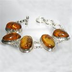Honey Amber and Silver Bracelet 3