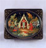 Russian Lacquer Box The Golden Cockarel by Arapov from Palekh