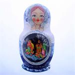 Russian Matryoshka Nesting Doll The Rooster Fight by Unknown