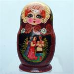 Russian Matryoshka Nesting Doll Friends in Forest by Savelieva