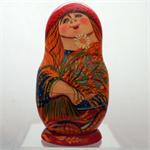 Russian Matryoshka Nesting Doll Wheat Grower Family by Russian Artist