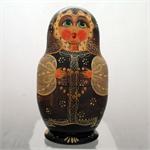 Russian Matryoshka Nesting Doll Woman with Necklace by Klyushina