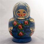 Russian Matryoshka Nesting Doll Red Roses by G. M.
