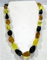 Amber Necklace Faceted Multicolor