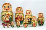 Russian Matryoshka Nesting Doll Bread and Salt Front View
