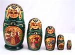 Evening Entertainment Russian Matryoshka Nesting Doll Front View