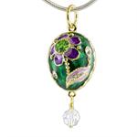 Egg with Flower Pendant