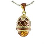 Egg with Amber Pendant