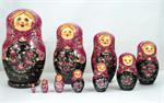 Russian Matryoshka Nesting Doll Floral Design Front View