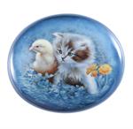 Russian Lacquer Box The Cute Kitten by Ilyina from Fedoskino