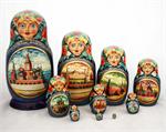 Matryoshka Nesting Doll Scenes from Moscow