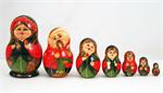 Ukrainian Family Man Matryoshka Nesting Doll Front View